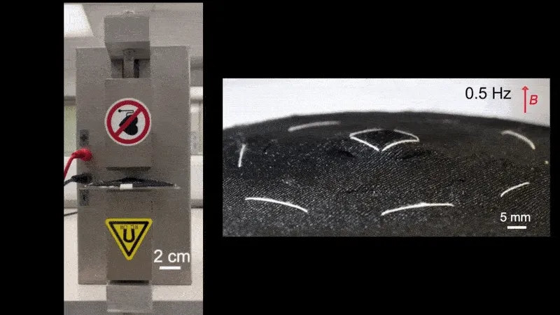  the Active Ventilation and Thermal-Regulation Fabrics that can intelligently adjust air permeability by driving fibre structure deformation through electronically controlled magnetic fields 